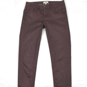 Gerard Deral Paris Waxed Cotton Ankle Zip Jeans Made in France size 2 France 36